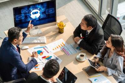 meeting about conversational AI, business AI solutions