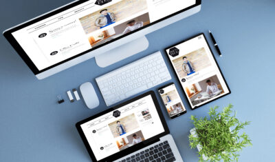 website design on various devices