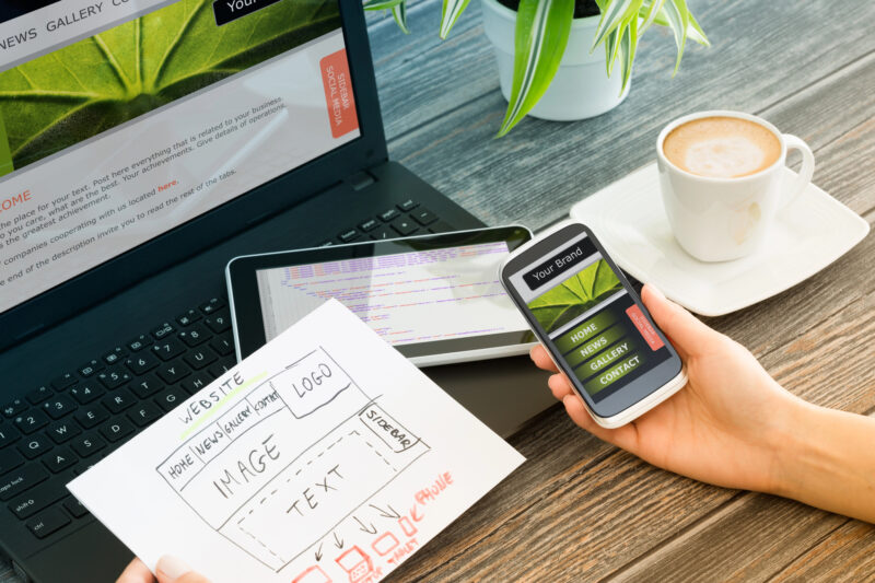 Depositphotos_79399514_L SEO content strategy for your website, web designer planning out what content should be on a website