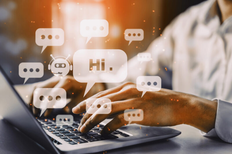 Depositphotos_750432860_L individual using conversational AI chatbot for a better customer service experience