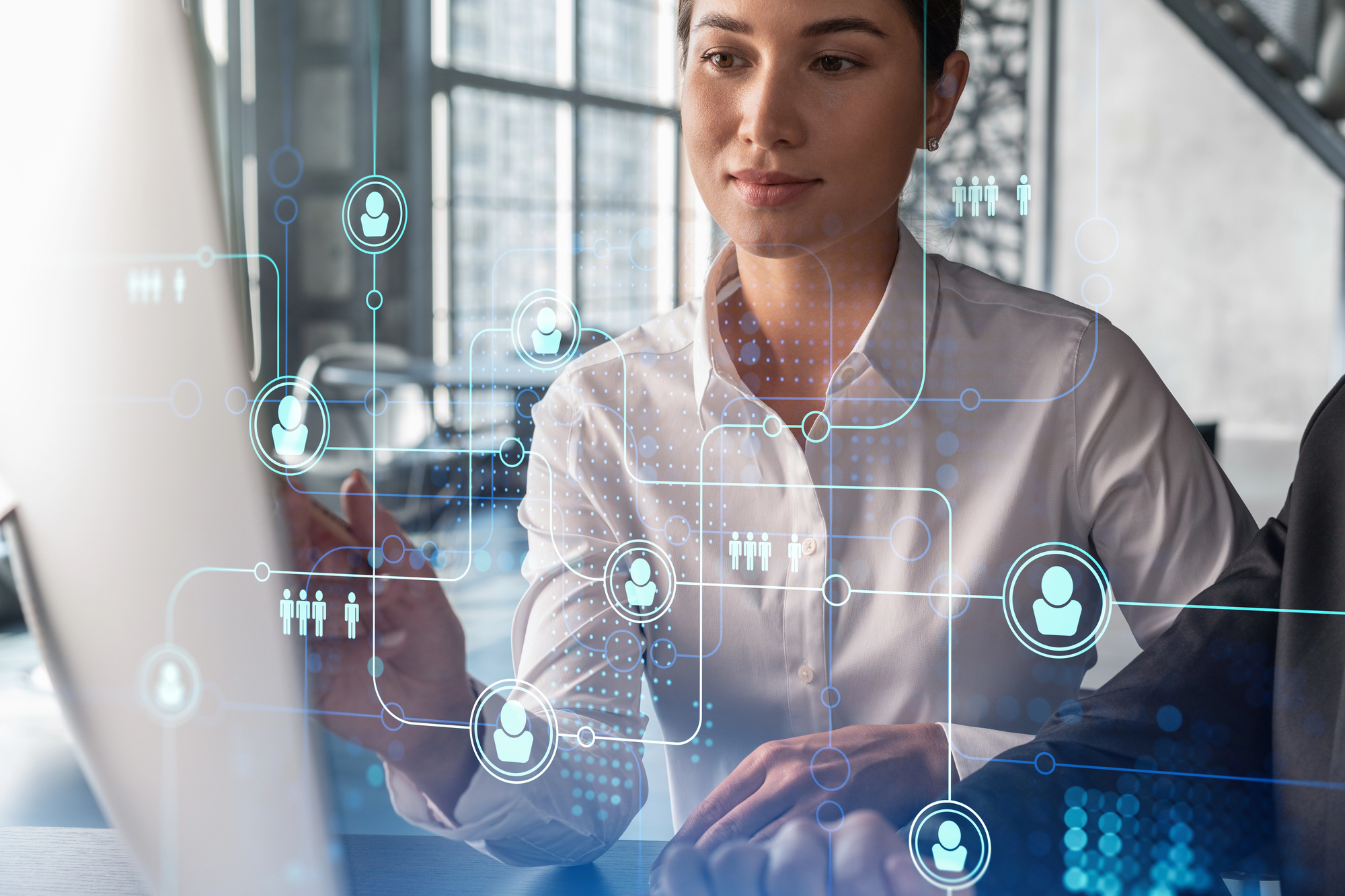 Depositphotos_473437824_L Anatomy of AI agents - woman working with AI agent